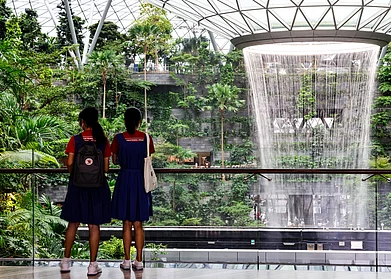 Shutterstock : Hanging out at the Jewel Changi Airport